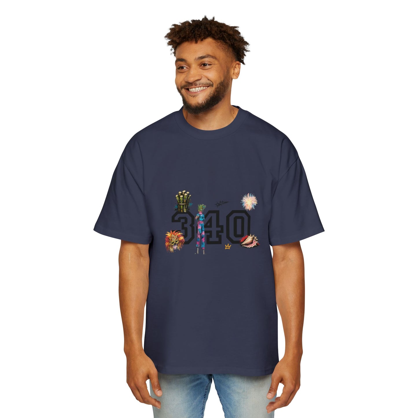 Cruz 340 Graphic Tee — Beach Vibes Men’s Oversized T-Shirt