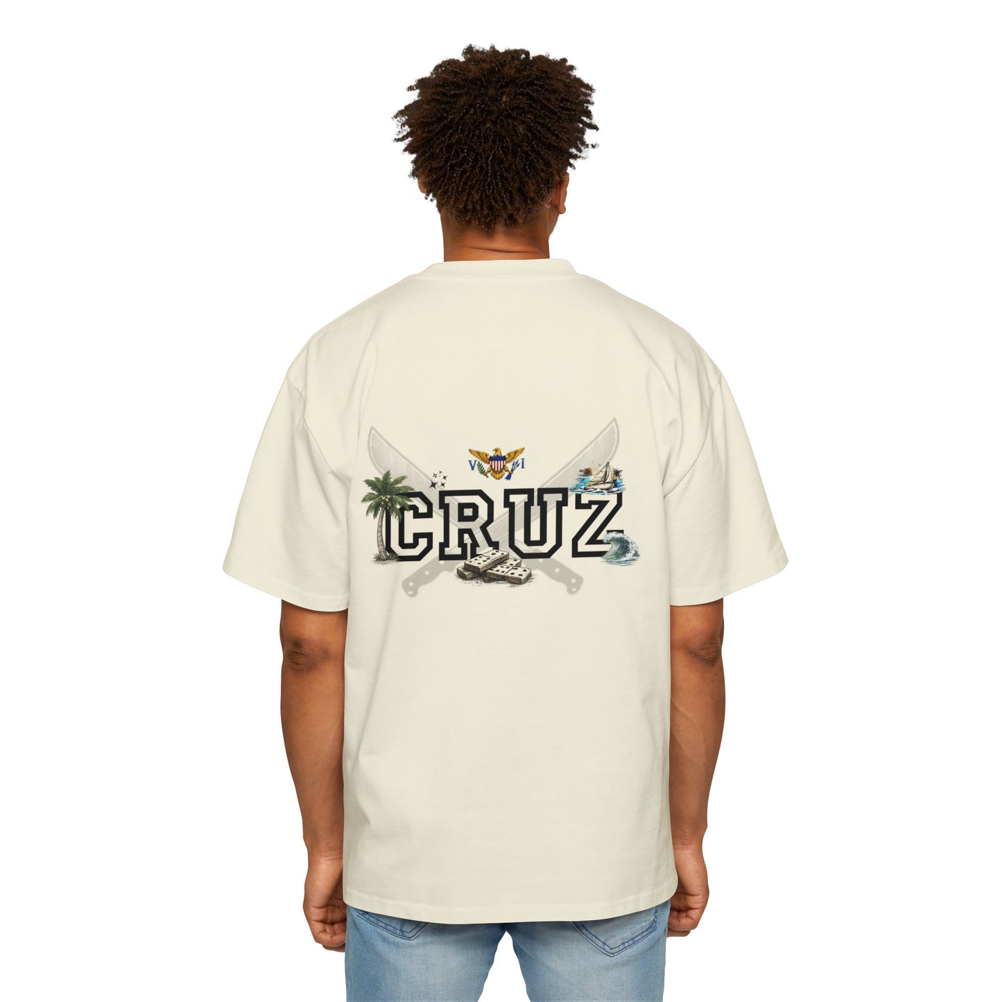 Cruz 340 Graphic Tee — Beach Vibes Men’s Oversized T-Shirt