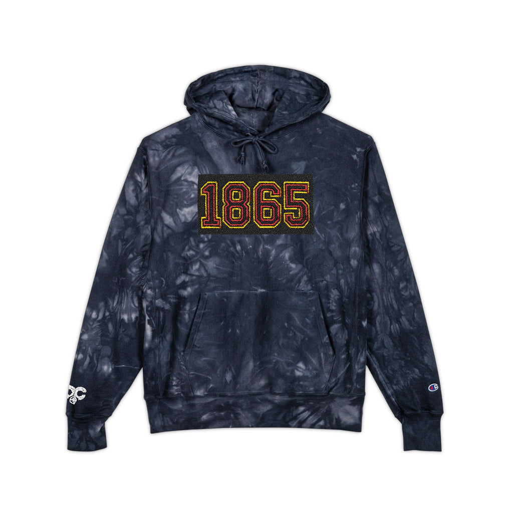 Tie-Dye Hoodie - Juneteenth 1865 Embroidered Design