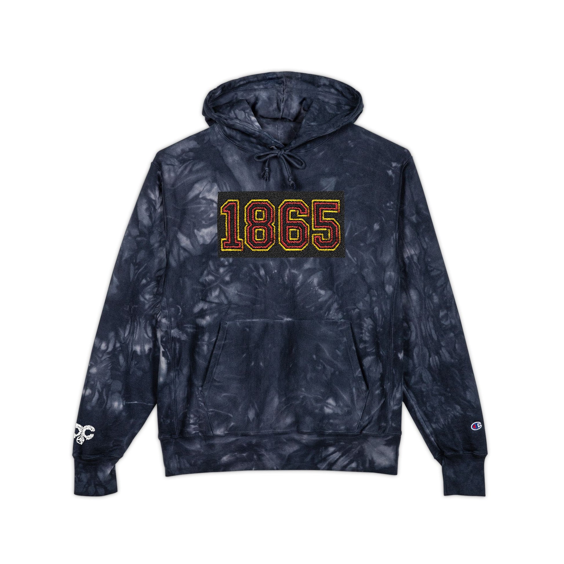 Tie-Dye Hoodie - Juneteenth 1865 Embroidered Design