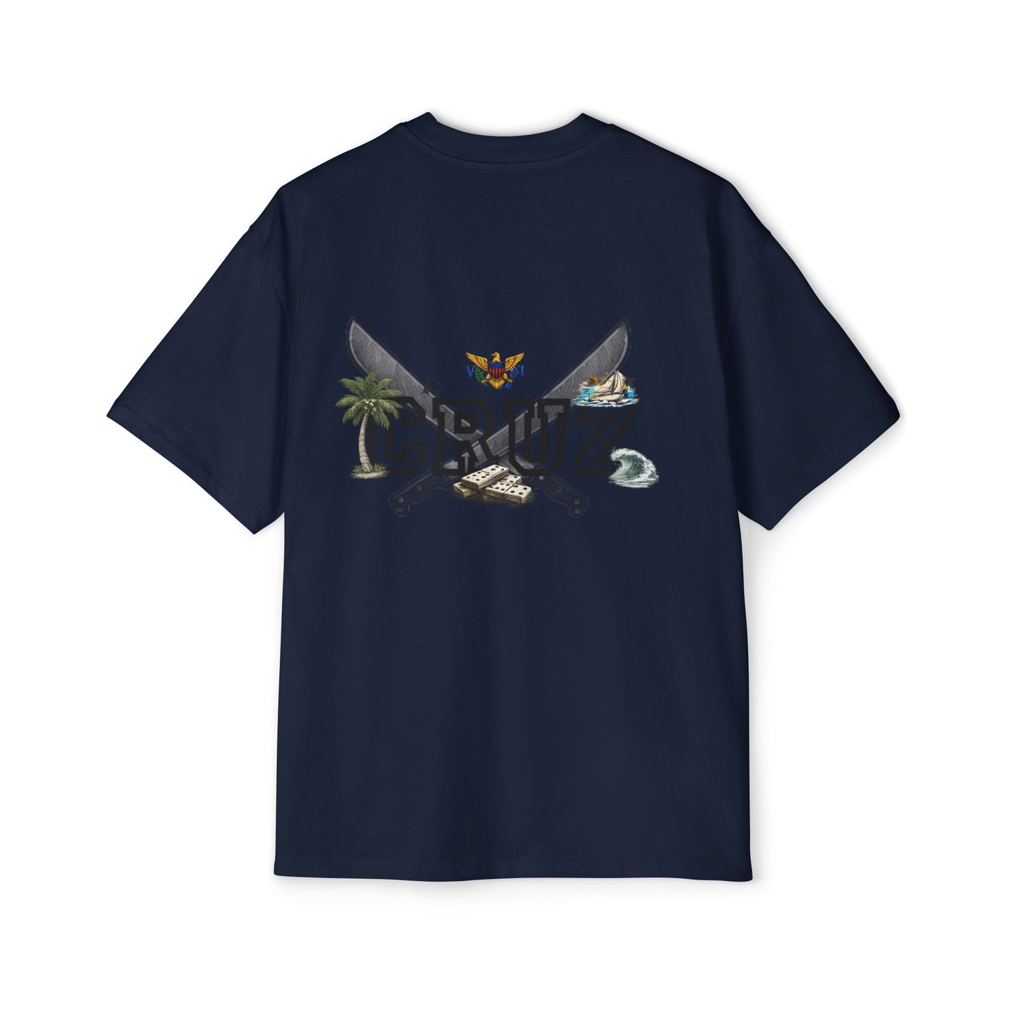 Cruz 340 Graphic Tee — Beach Vibes Men’s Oversized T-Shirt