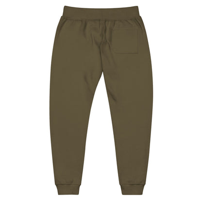 Embroidered Sunflower Sweatpants — Cozy White Fleece Joggers with Small Chest Floral Patch
