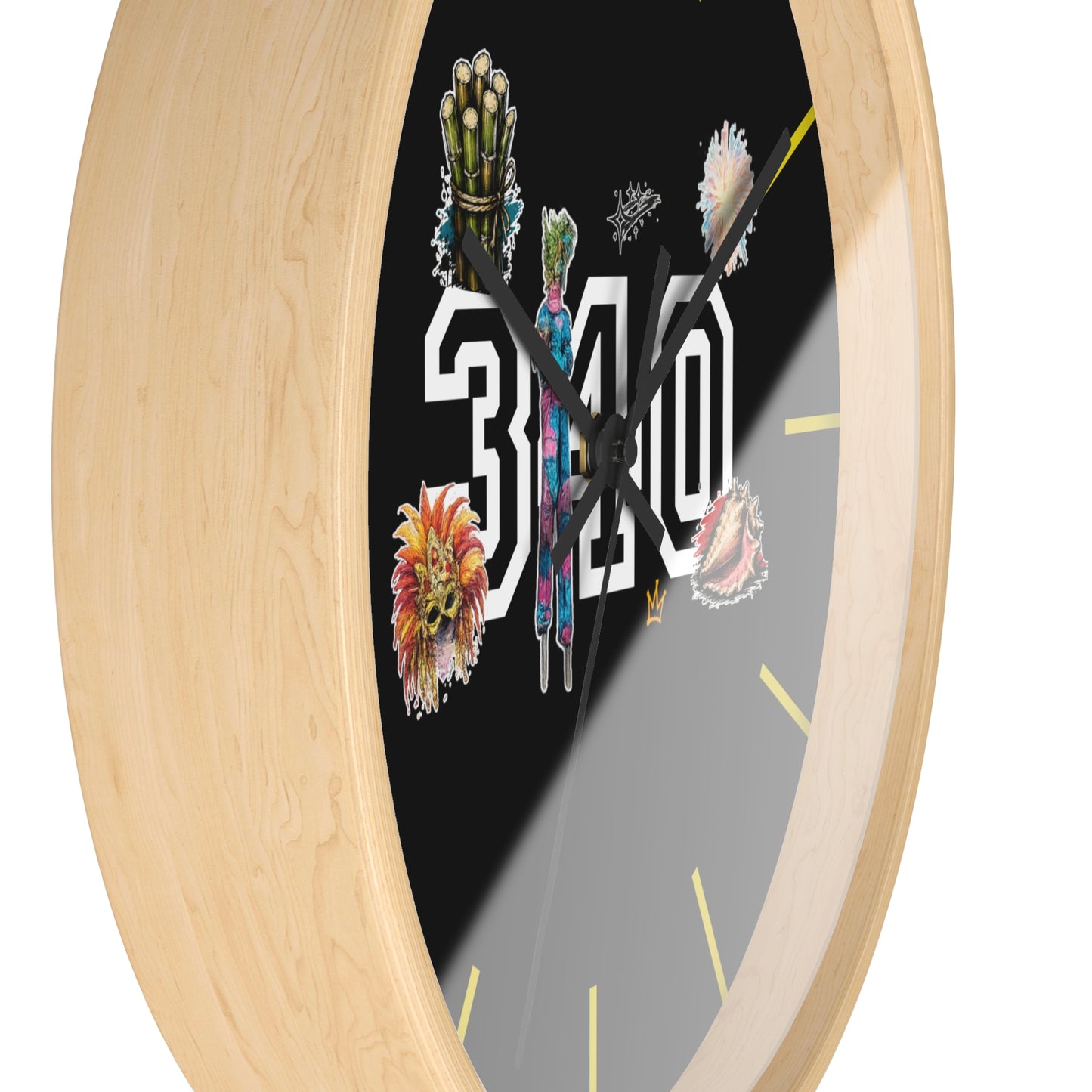340 Culture Clock — Retro Athletic Number Design