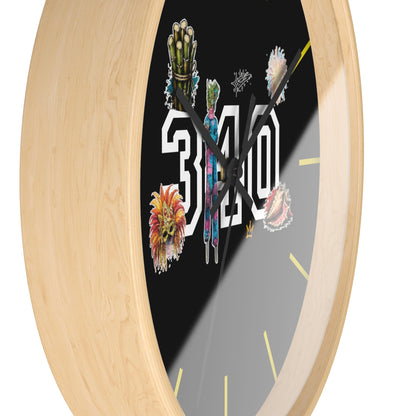 340 Culture Clock — Retro Athletic Number Design