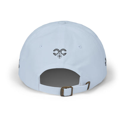 Dripping Texas Outline Dad Cap — White Embroidered State Hat