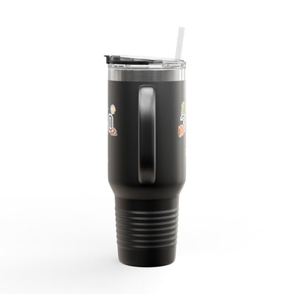 40oz Insulated Travel Mug — "340" Tropical Palm Beach Stainless Steel Tumbler
