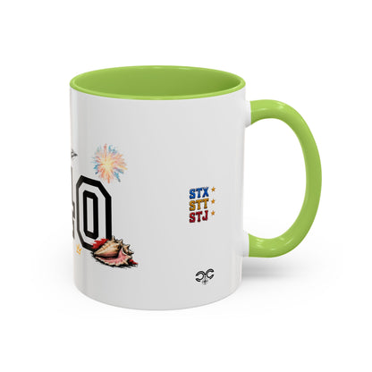Accent Coffee Mug — "The islands don't leave you." St. Croix Inspired 11/15oz