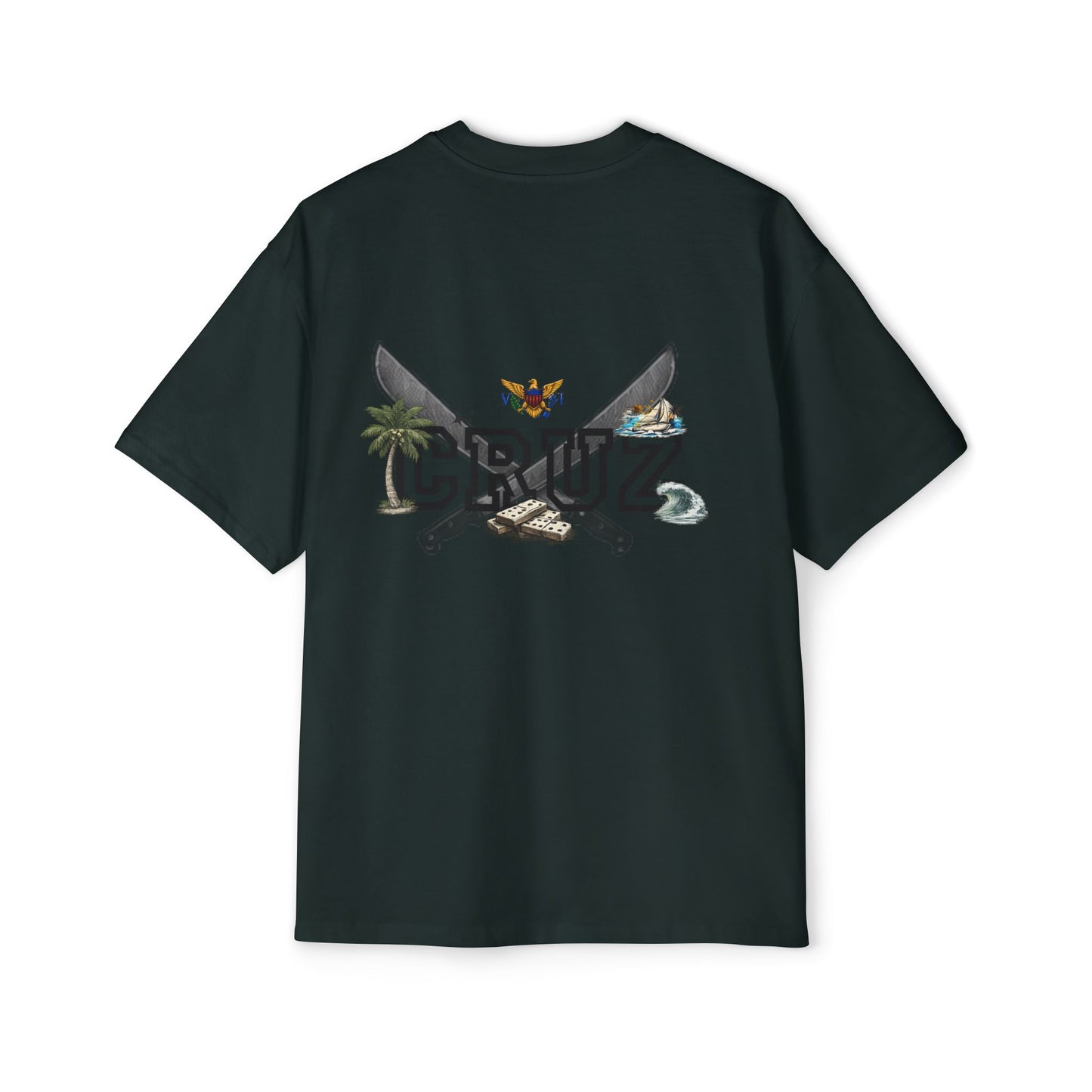 Cruz 340 Graphic Tee — Beach Vibes Men’s Oversized T-Shirt