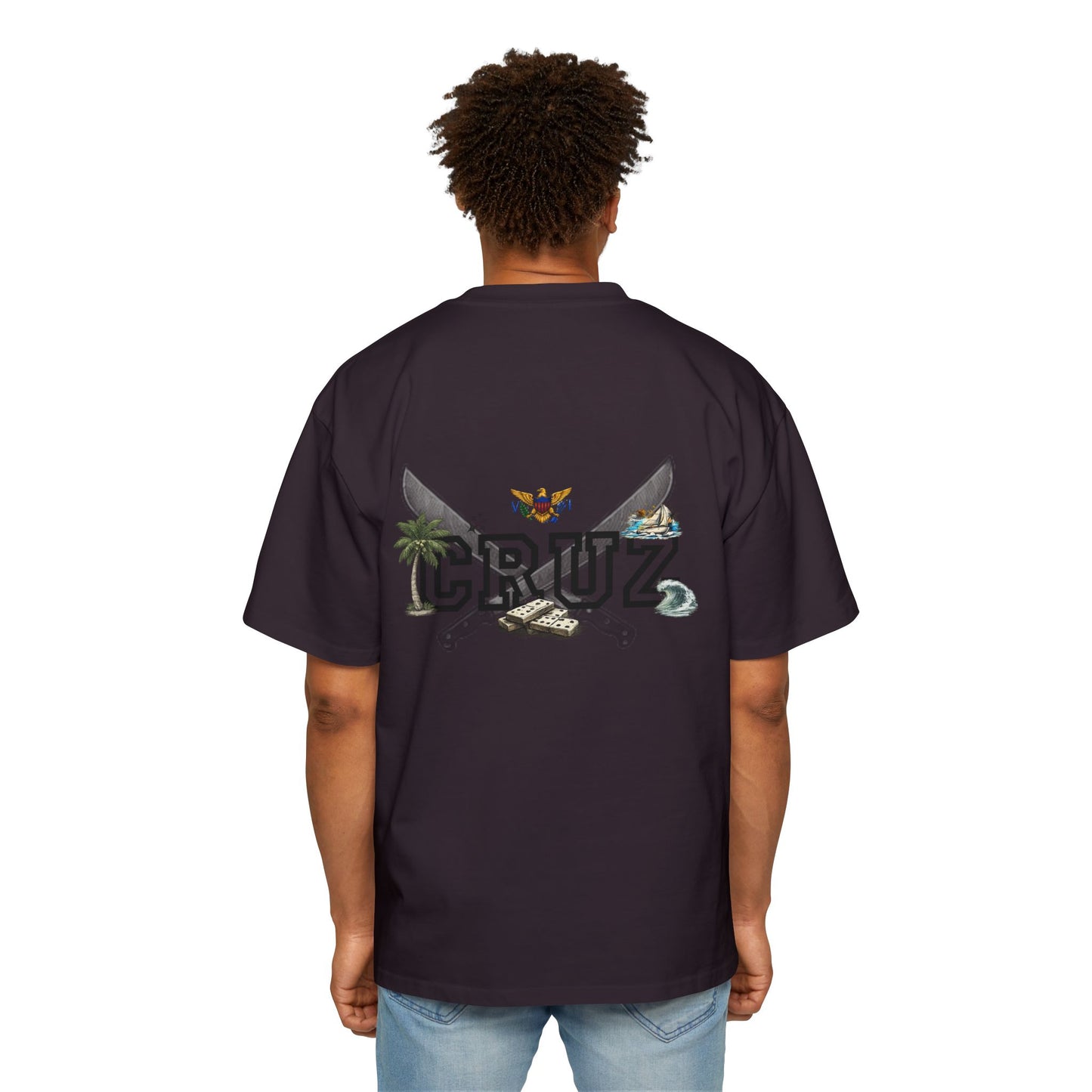 Cruz 340 Graphic Tee — Beach Vibes Men’s Oversized T-Shirt