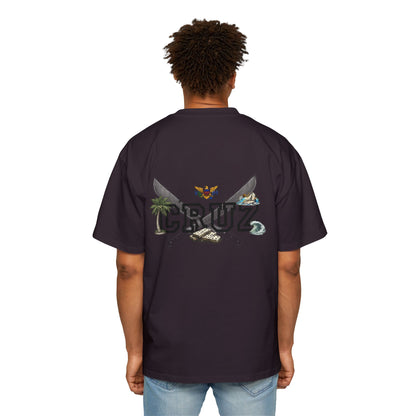 Cruz 340 Graphic Tee — Beach Vibes Men’s Oversized T-Shirt