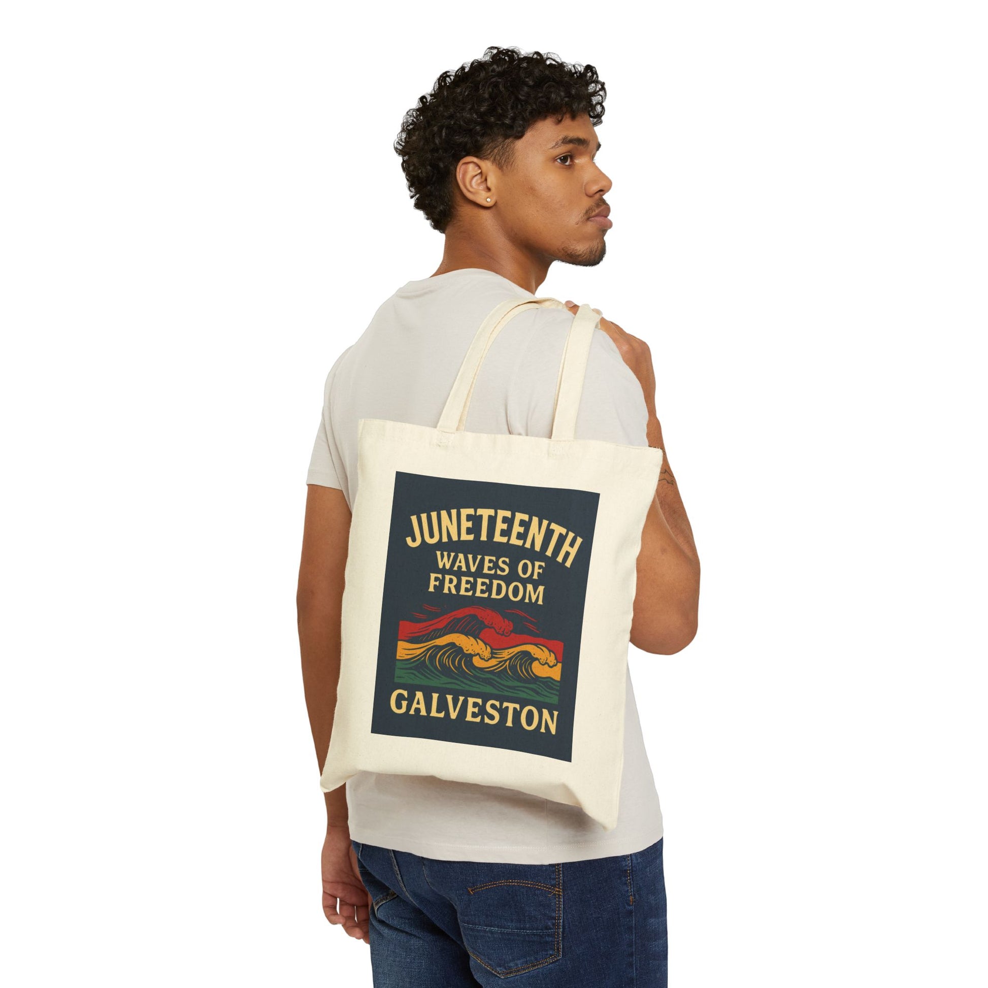 Tote Bag - Waves of Freedom Juneteenth Tribute Design