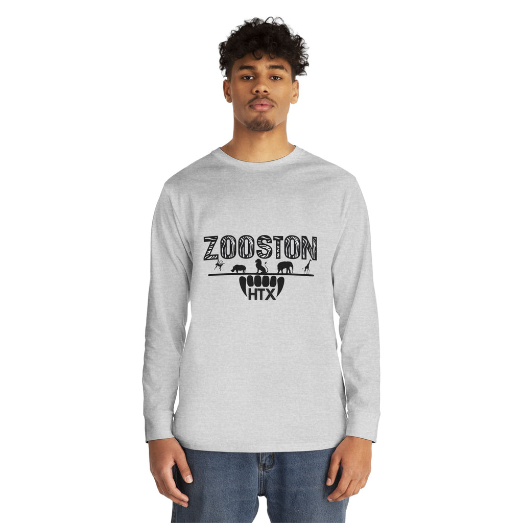 Long Sleeve Tee ZOOston Zebra Edition Black & White Drip Subtle Stylish