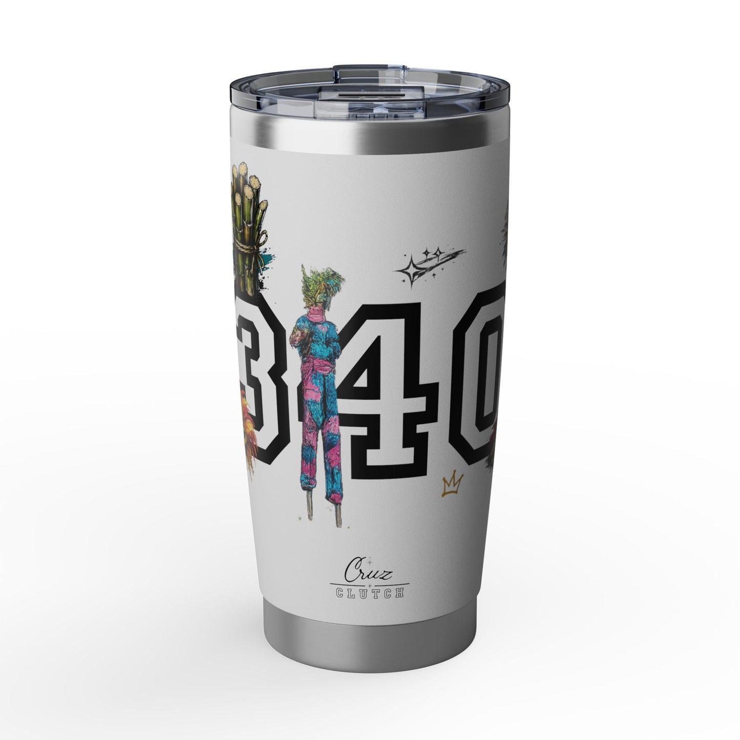 Vagabond 20oz Travel Tumbler — Retro Floral Number 340 Stainless Insulated Cup