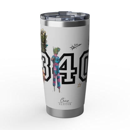 Vagabond 20oz Travel Tumbler — Retro Floral Number 340 Stainless Insulated Cup