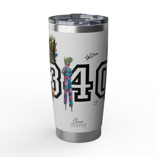 Vagabond 20oz Travel Tumbler — Retro Floral Number 340 Stainless Insulated Cup