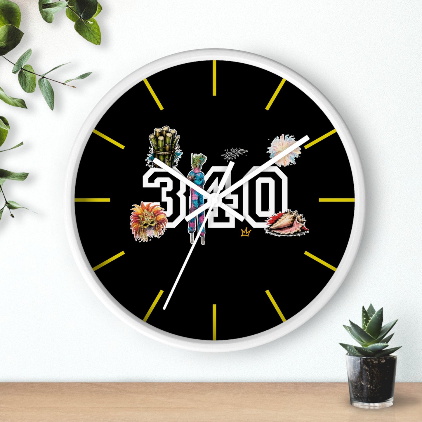 340 Culture Clock — Retro Athletic Number Design