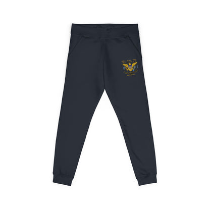 Embroidered Sunflower Sweatpants — Cozy White Fleece Joggers with Small Chest Floral Patch