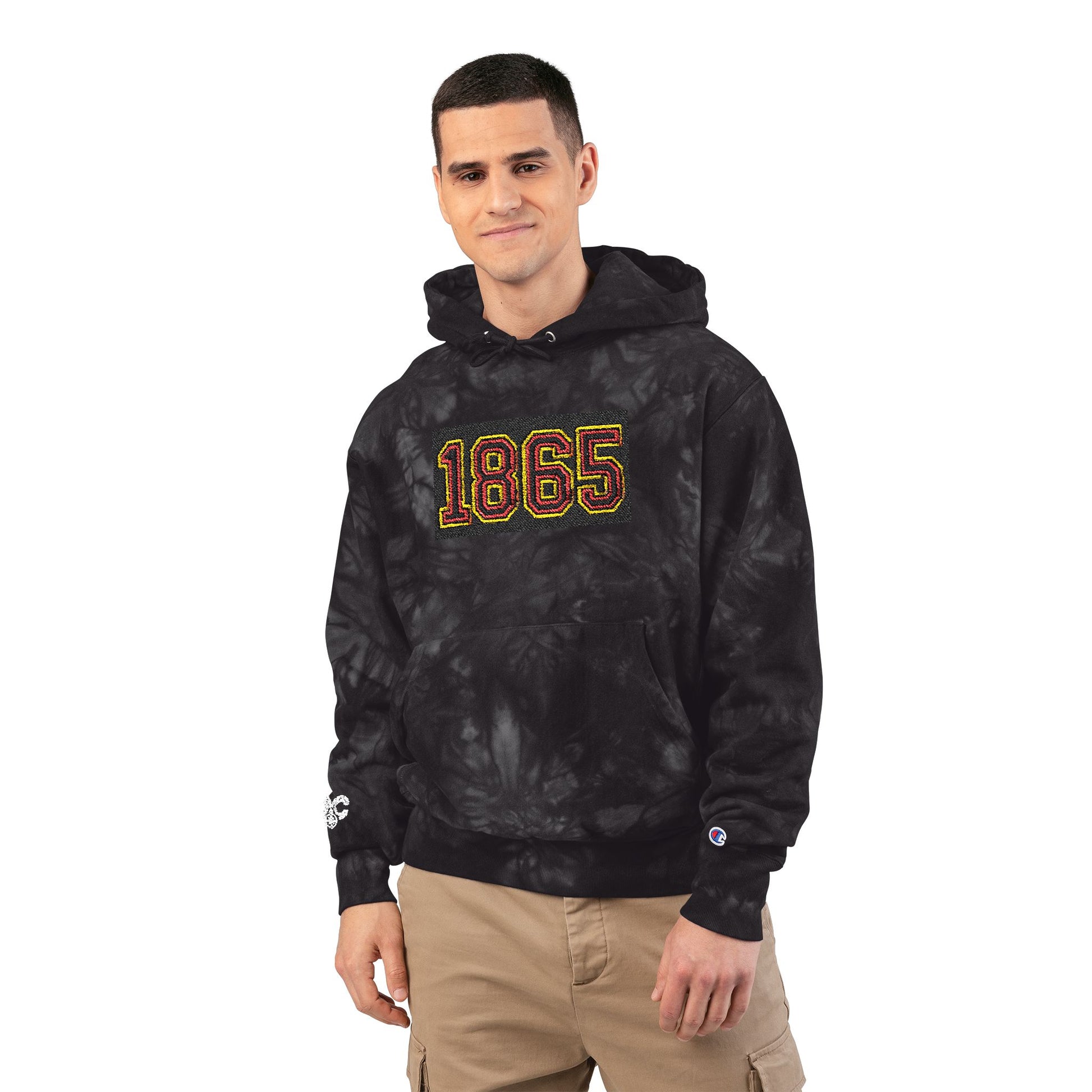 Tie-Dye Hoodie - Juneteenth 1865 Embroidered Design