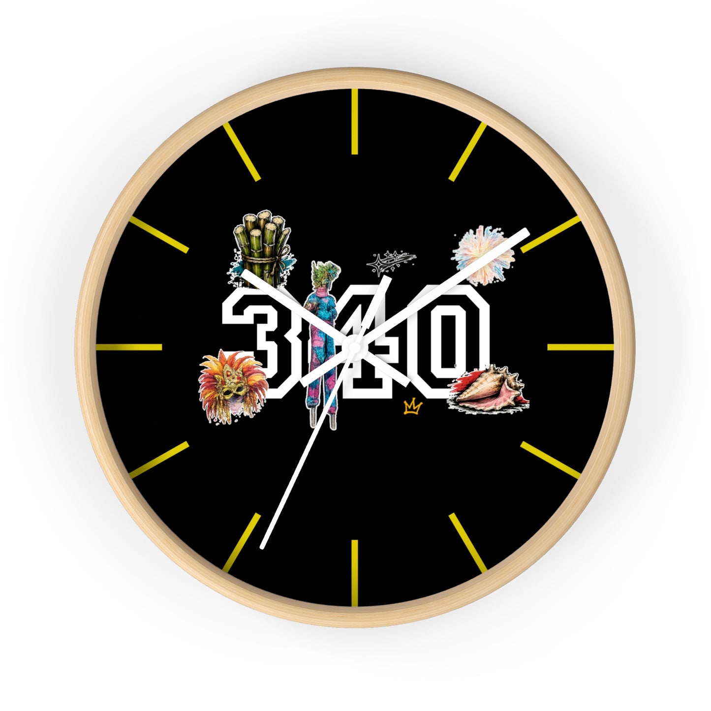 340 Culture Clock — Retro Athletic Number Design