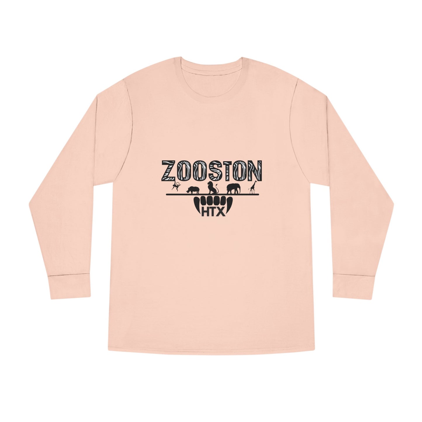 Long Sleeve Tee ZOOston Zebra Edition Black & White Drip Subtle Stylish