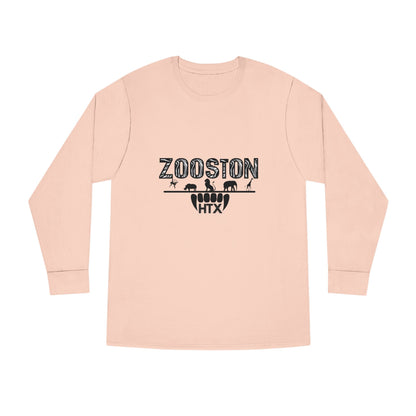 Long Sleeve Tee ZOOston Zebra Edition Black & White Drip Subtle Stylish