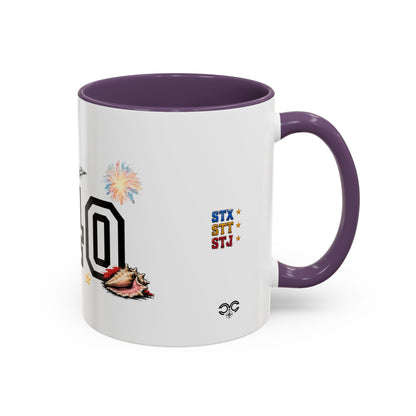 Accent Coffee Mug — "The islands don't leave you." St. Croix Inspired 11/15oz
