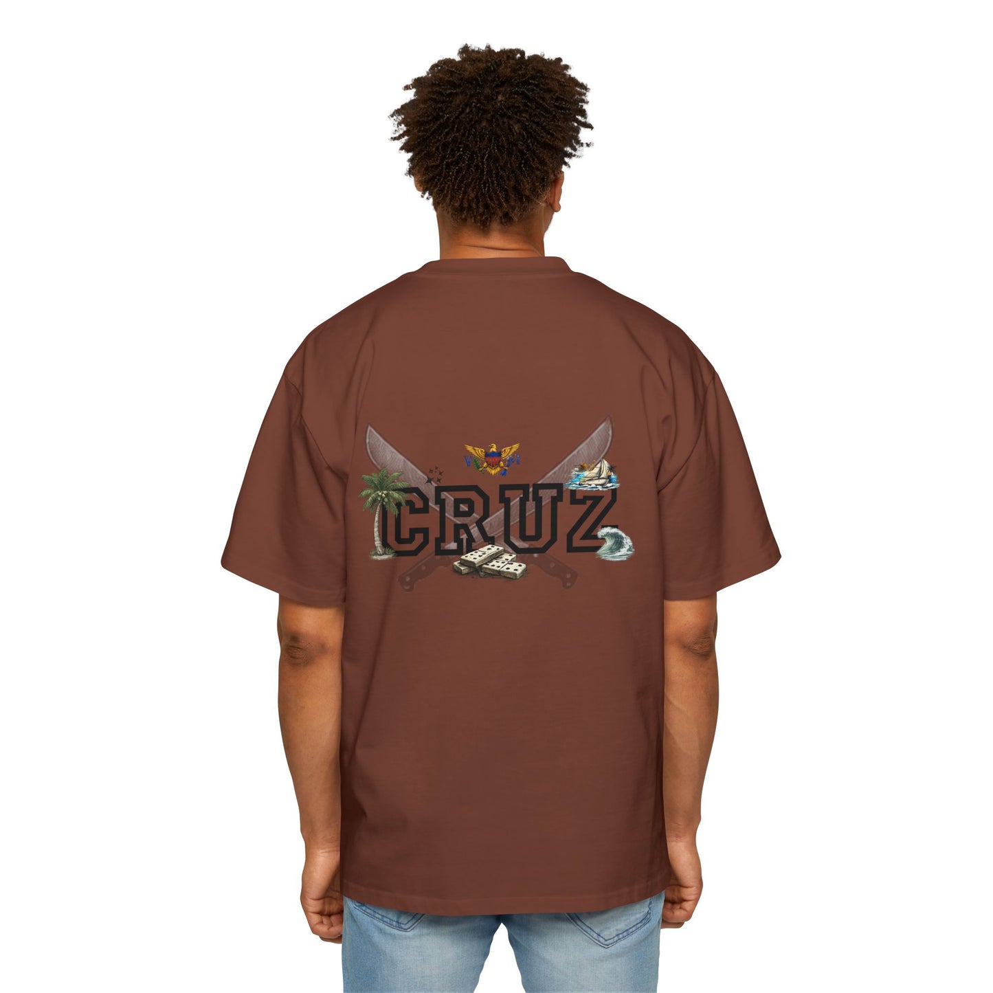 Cruz 340 Graphic Tee — Beach Vibes Men’s Oversized T-Shirt