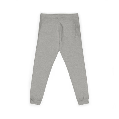 Embroidered Sunflower Sweatpants — Cozy White Fleece Joggers with Small Chest Floral Patch