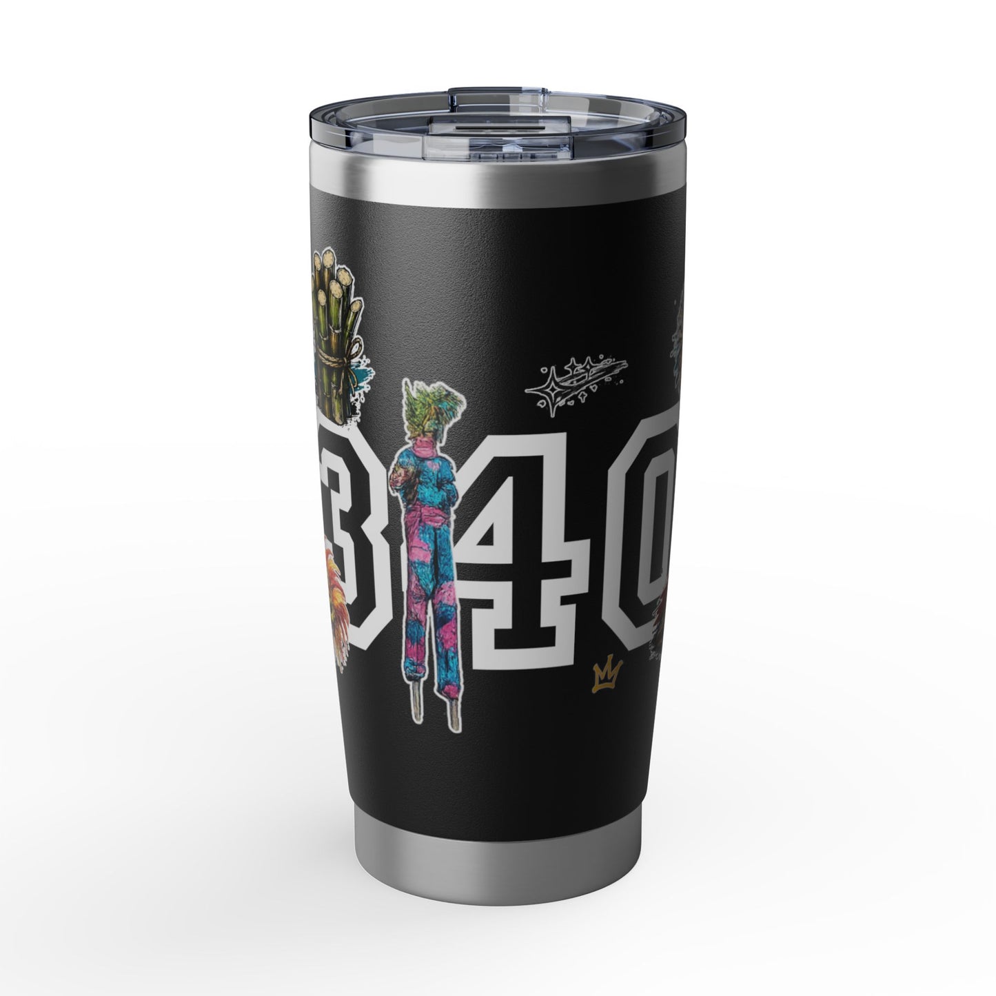 Vagabond 20oz Travel Tumbler — Retro Floral Number 340 Stainless Insulated Cup