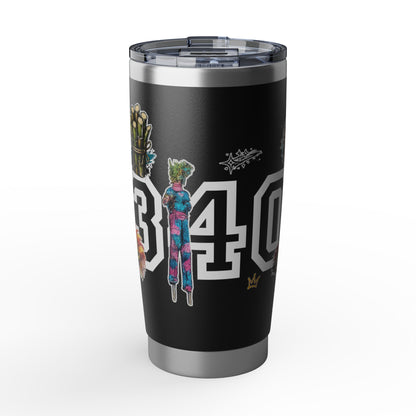 Vagabond 20oz Travel Tumbler — Retro Floral Number 340 Stainless Insulated Cup