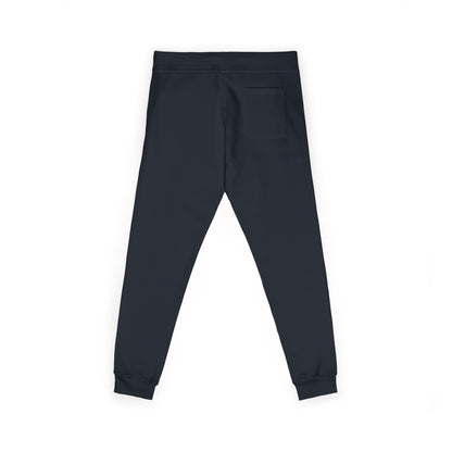 Embroidered Sunflower Sweatpants — Cozy White Fleece Joggers with Small Chest Floral Patch