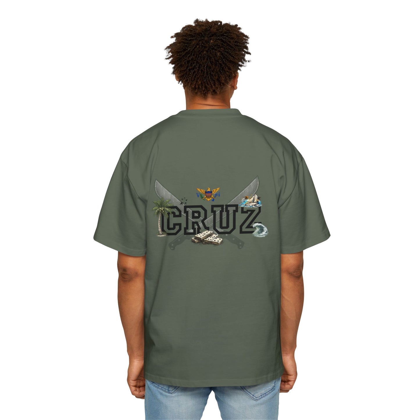 Cruz 340 Graphic Tee — Beach Vibes Men’s Oversized T-Shirt