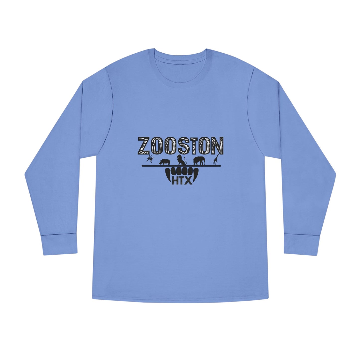 Long Sleeve Tee ZOOston Zebra Edition Black & White Drip Subtle Stylish