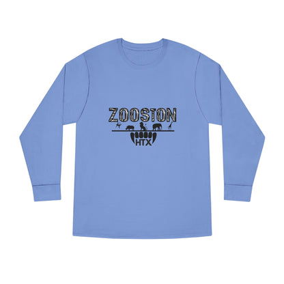 Long Sleeve Tee ZOOston Zebra Edition Black & White Drip Subtle Stylish