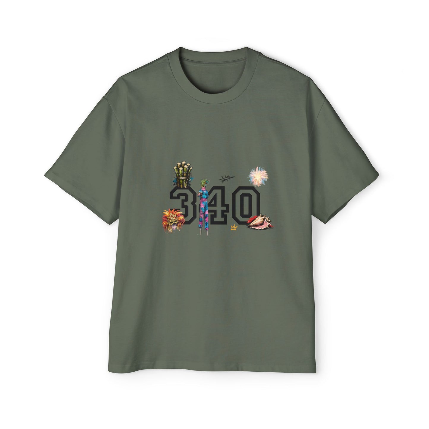 Cruz 340 Graphic Tee — Beach Vibes Men’s Oversized T-Shirt