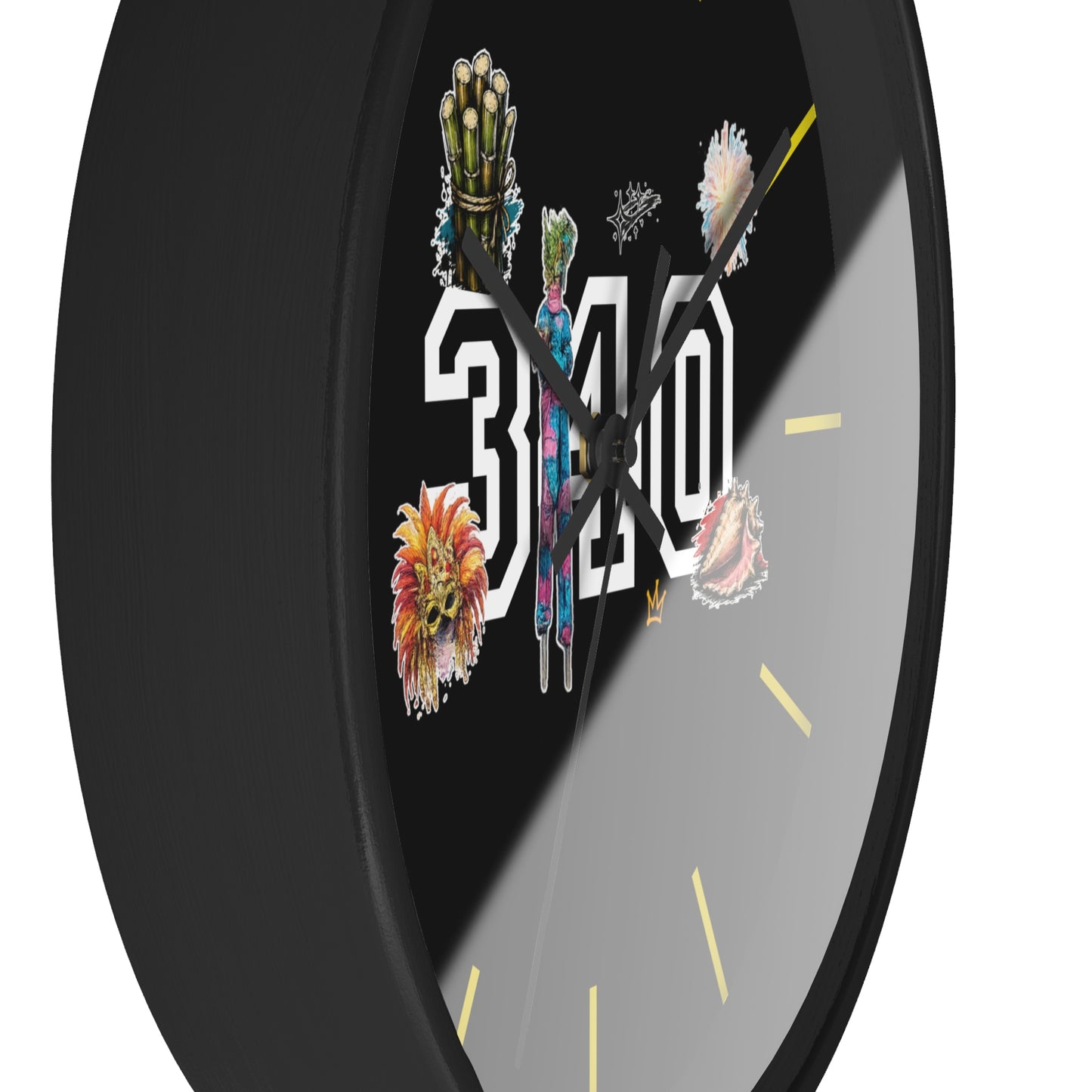 340 Culture Clock — Retro Athletic Number Design