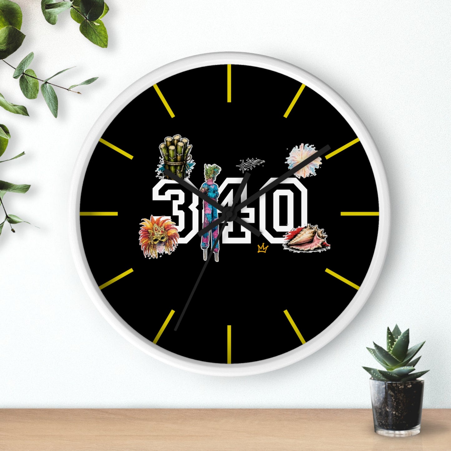340 Culture Clock — Retro Athletic Number Design