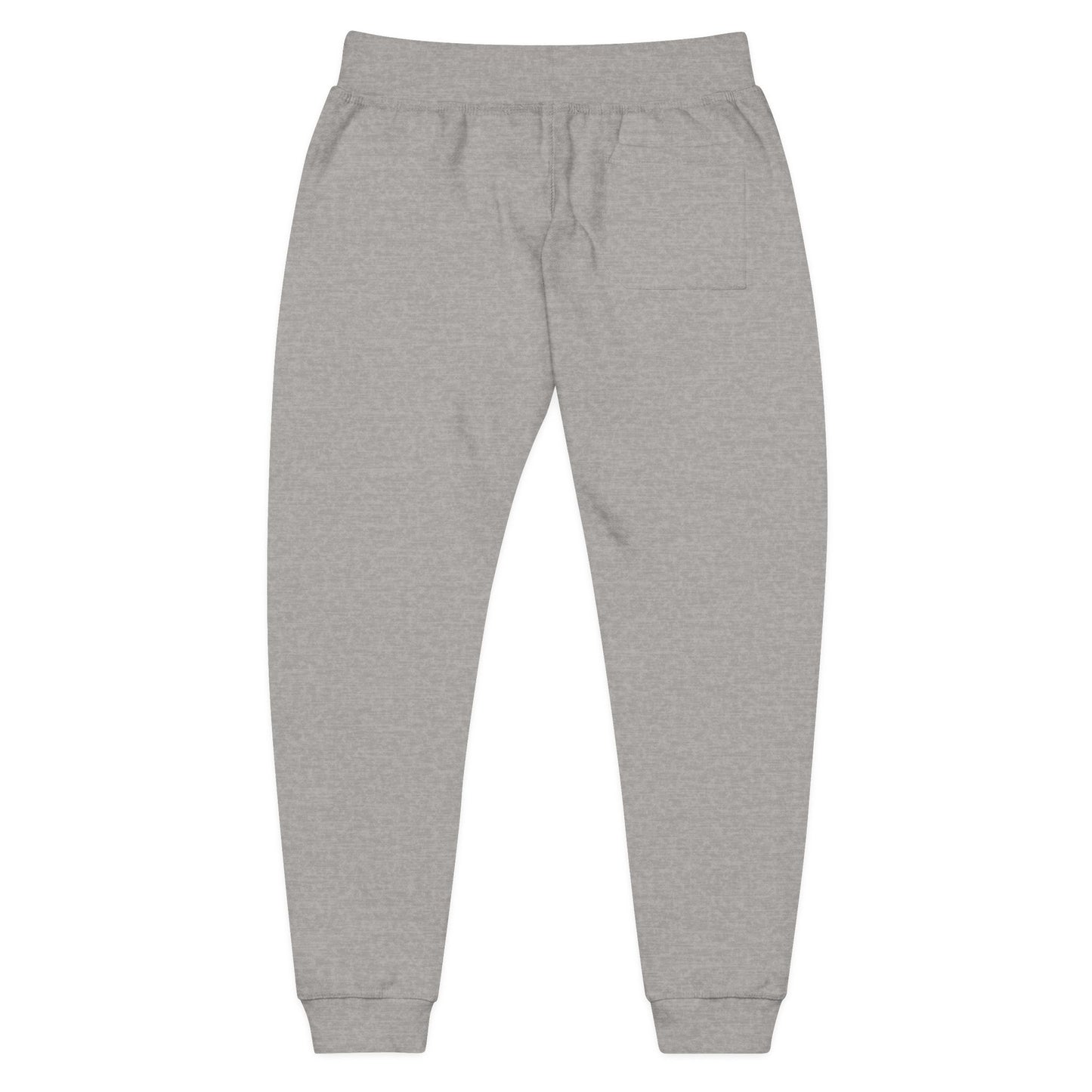 Embroidered Sunflower Sweatpants — Cozy White Fleece Joggers with Small Chest Floral Patch