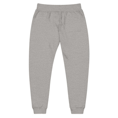 Embroidered Sunflower Sweatpants — Cozy White Fleece Joggers with Small Chest Floral Patch
