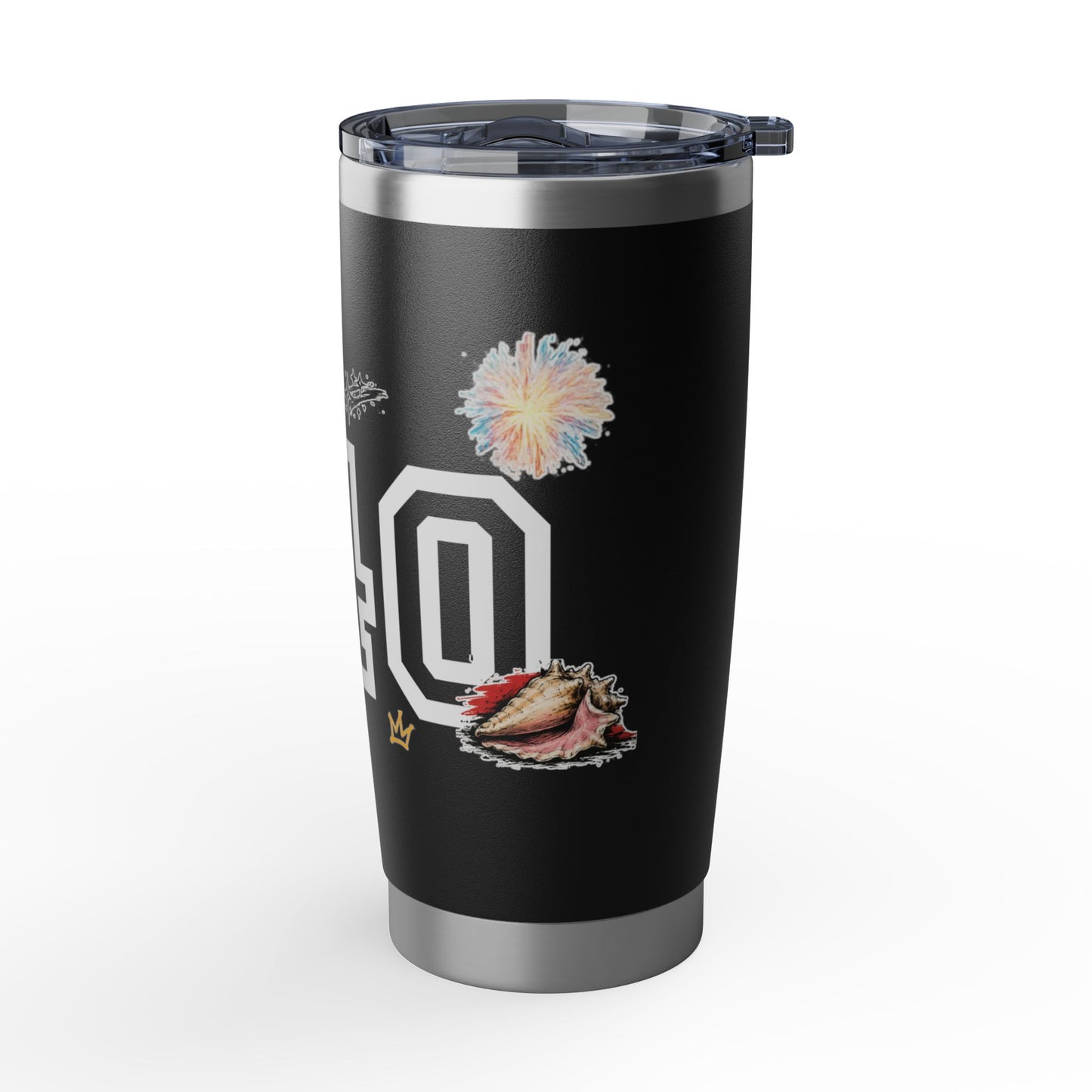 Vagabond 20oz Travel Tumbler — Retro Floral Number 340 Stainless Insulated Cup