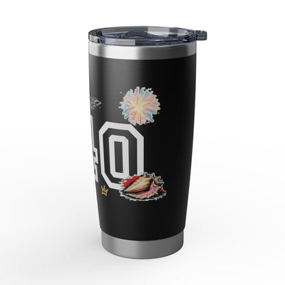 Vagabond 20oz Travel Tumbler — Retro Floral Number 340 Stainless Insulated Cup