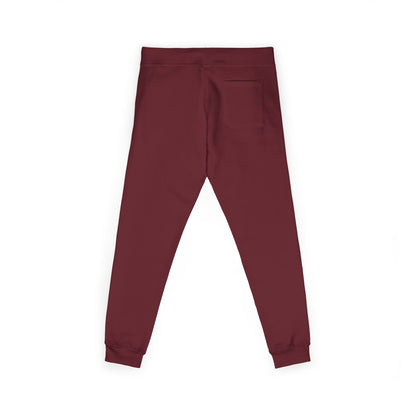 Embroidered Sunflower Sweatpants — Cozy White Fleece Joggers with Small Chest Floral Patch
