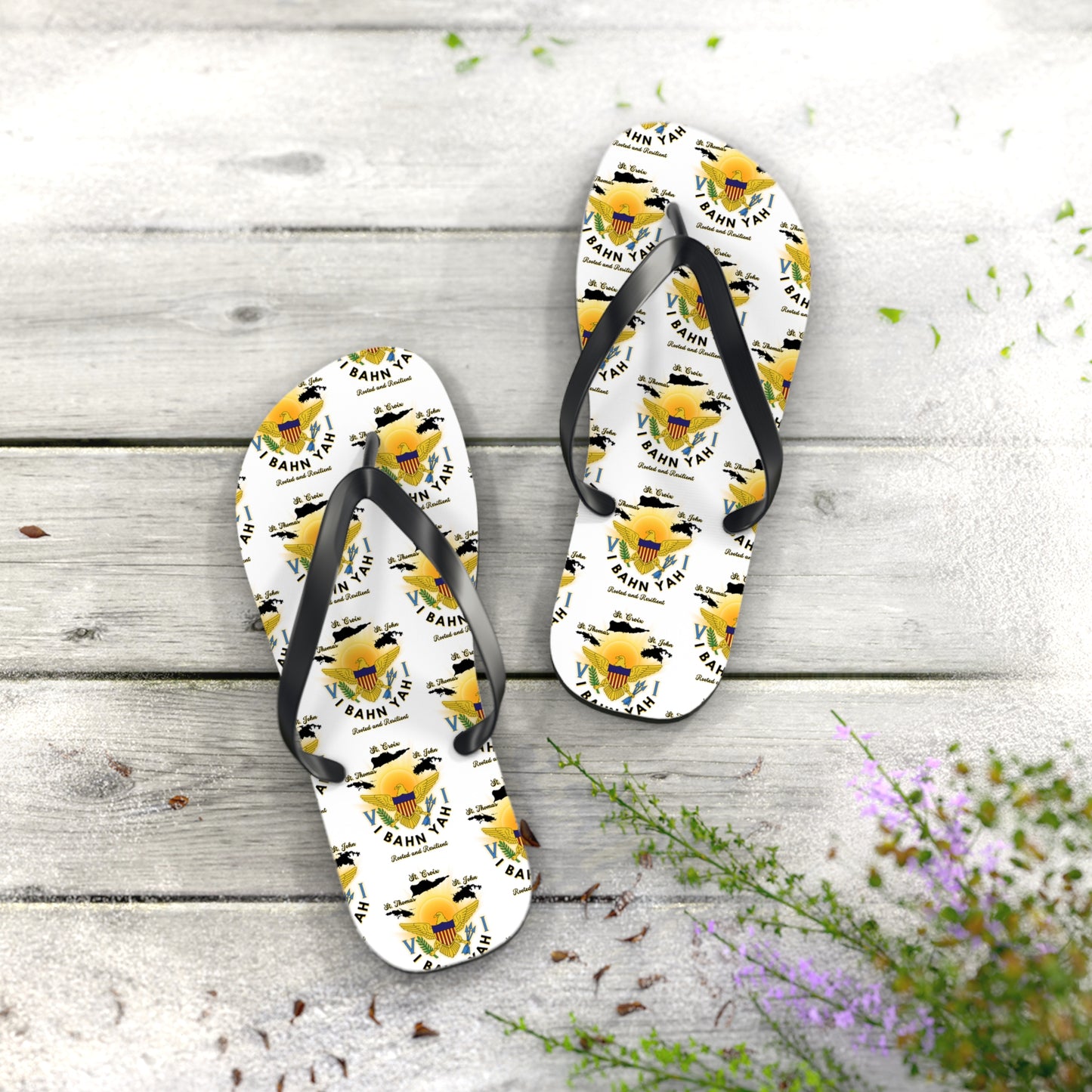 " I Bahn Yah" Flip Flops - Light Steps, Heavy Roots | Summer Beach Sandals