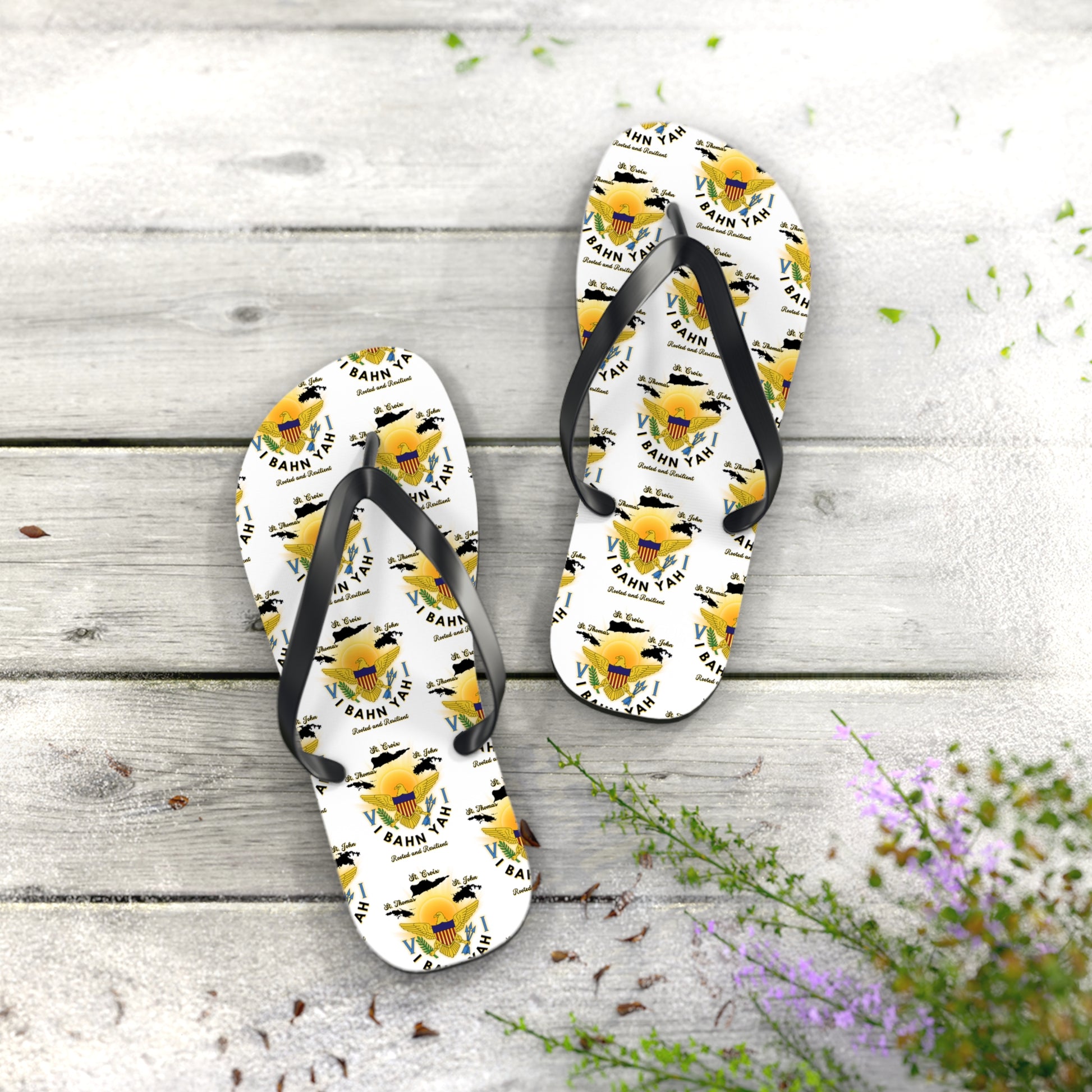 " I Bahn Yah" Flip Flops - Light Steps, Heavy Roots | Summer Beach Sandals