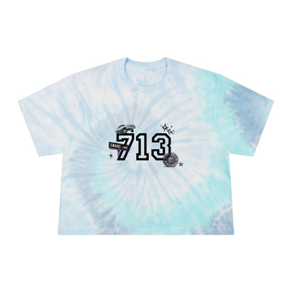 "713" Tie-Dye Crop Tee — 'Built for those who know exactly what 713 means'