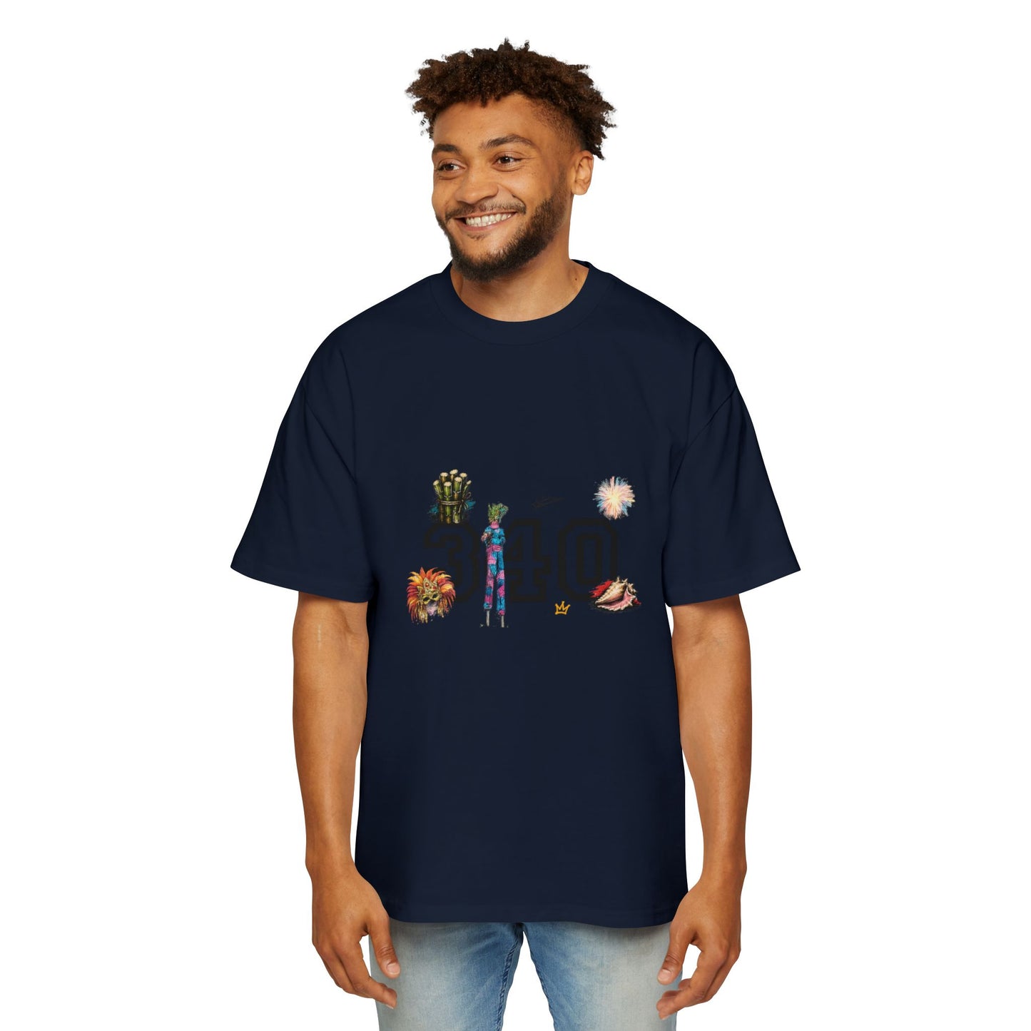 Cruz 340 Graphic Tee — Beach Vibes Men’s Oversized T-Shirt