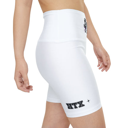 Drip Purple Graphic Women's Workout Shorts — "CLUTCH" AOP Activewear
