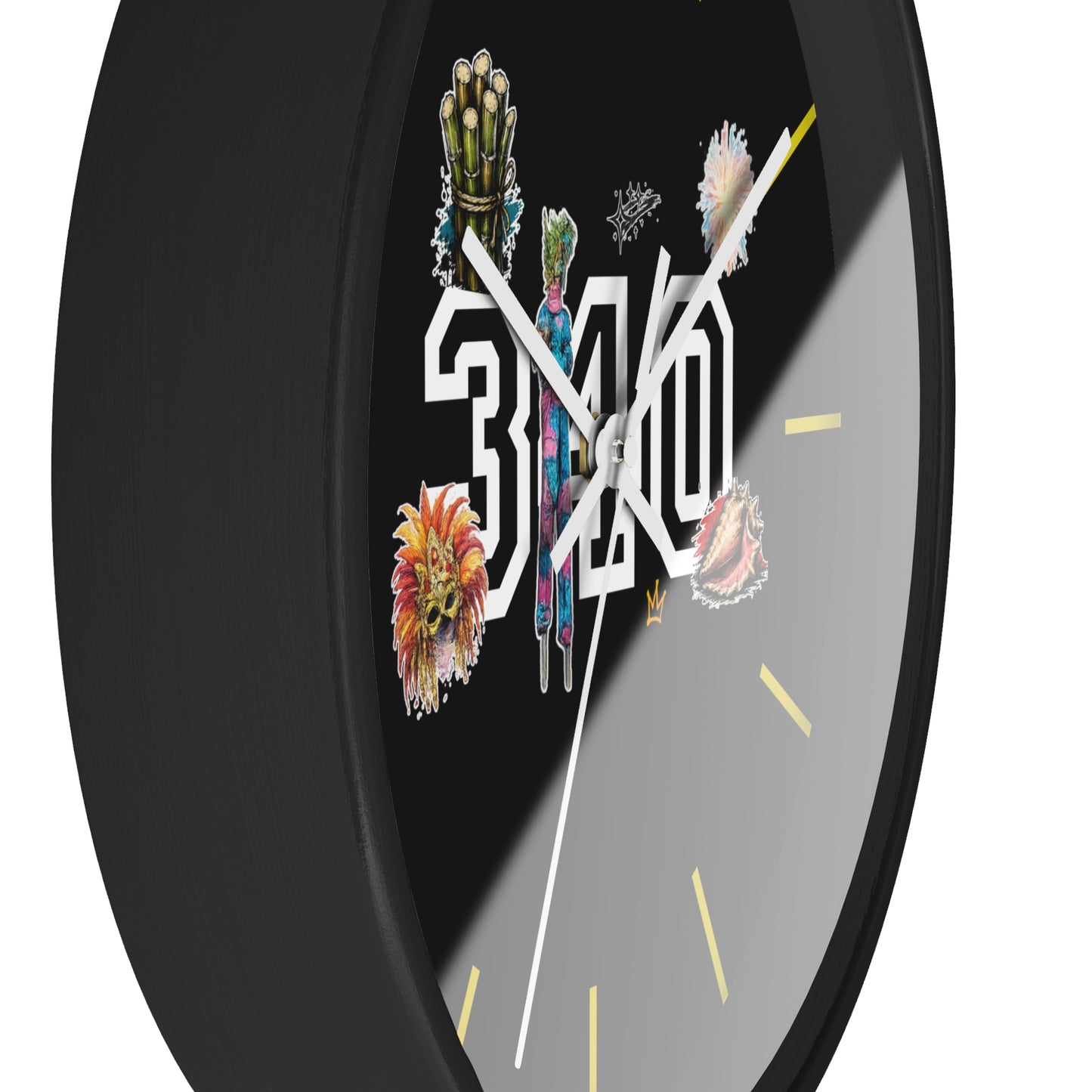 340 Culture Clock — Retro Athletic Number Design