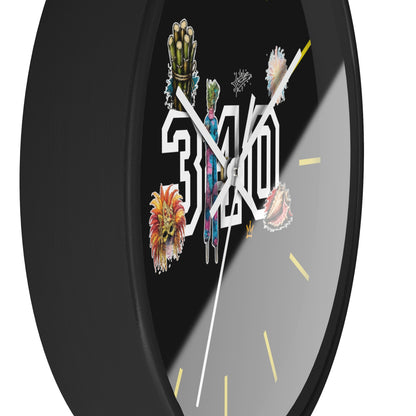 340 Culture Clock — Retro Athletic Number Design