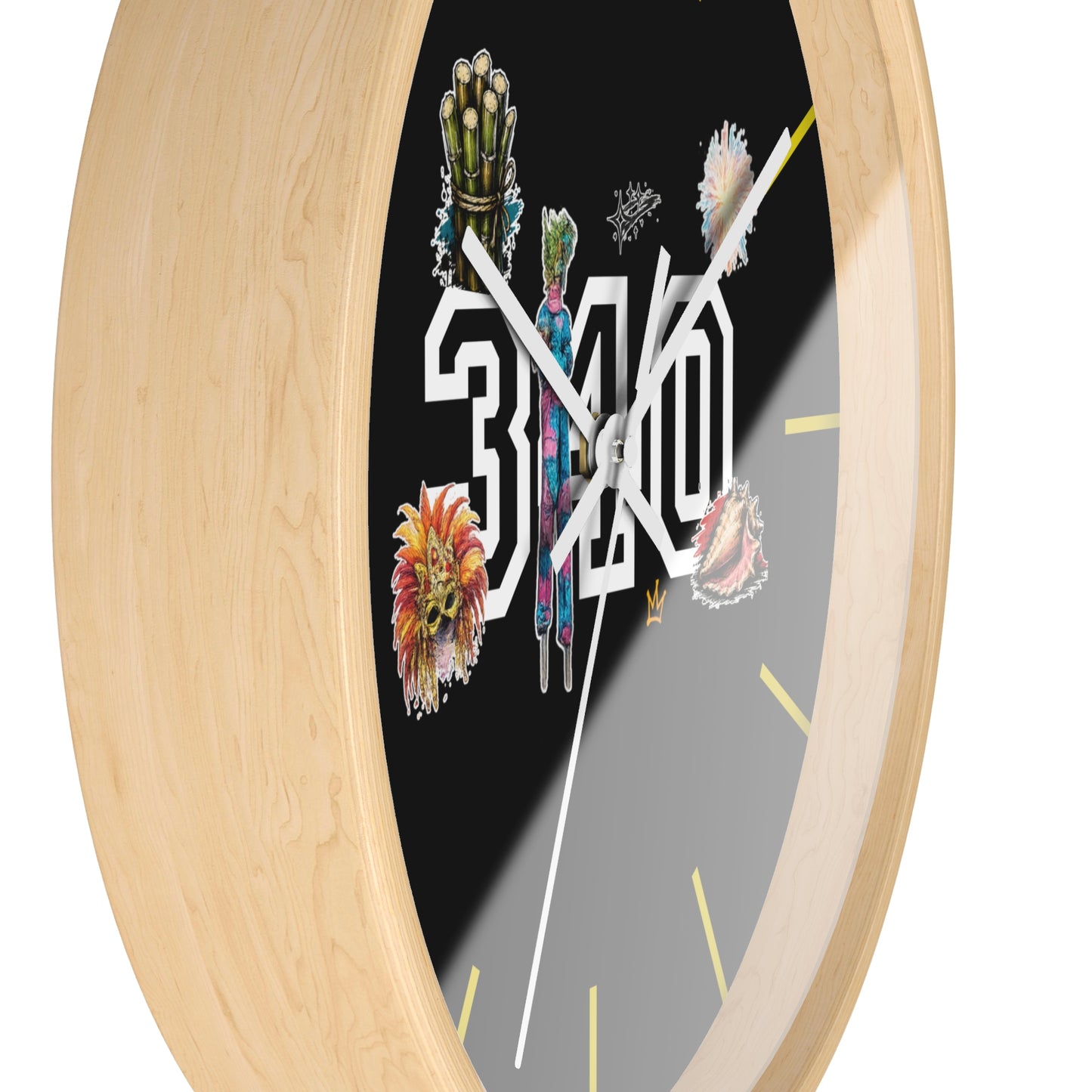 340 Culture Clock — Retro Athletic Number Design